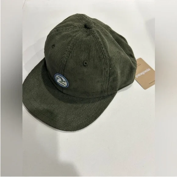 Patagonia Men's Corduroy Hat Adult Green NWT Adjustable Snap Back Closure - Picture 1 of 6